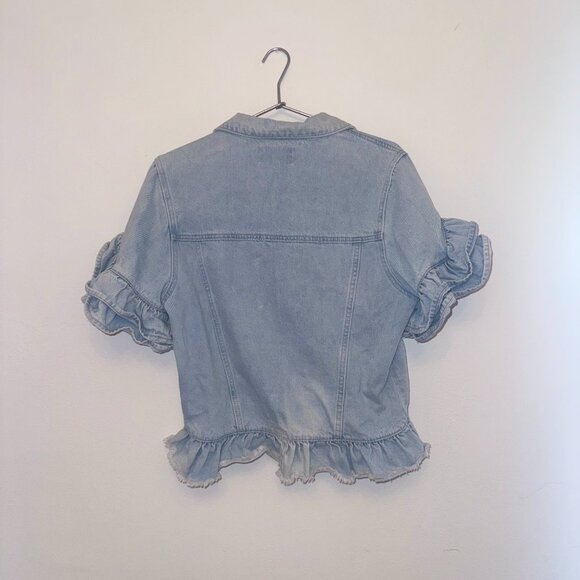 TWELVE AV Ruffled Jean Shirt - Picture 2 of 3